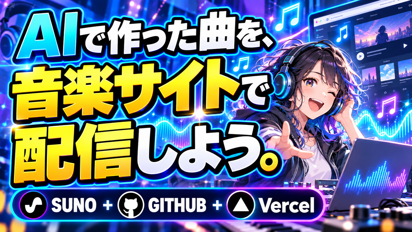 SUNOで作った音楽をGitHubとVercelで公開する方法